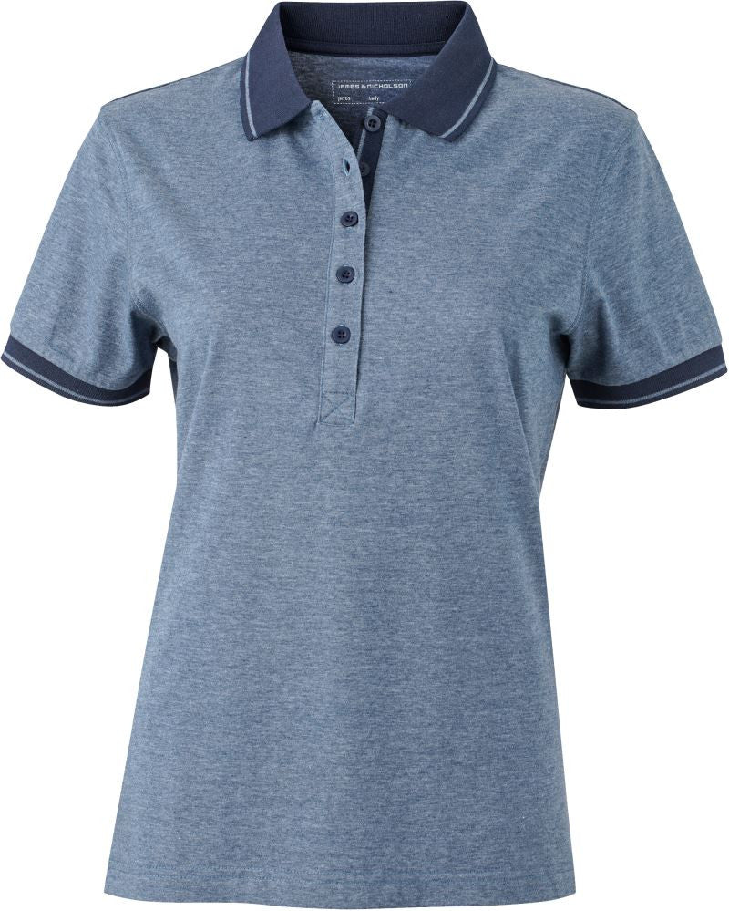 James et Nicholson | JN 705 Polo en jersey chiné pour femme