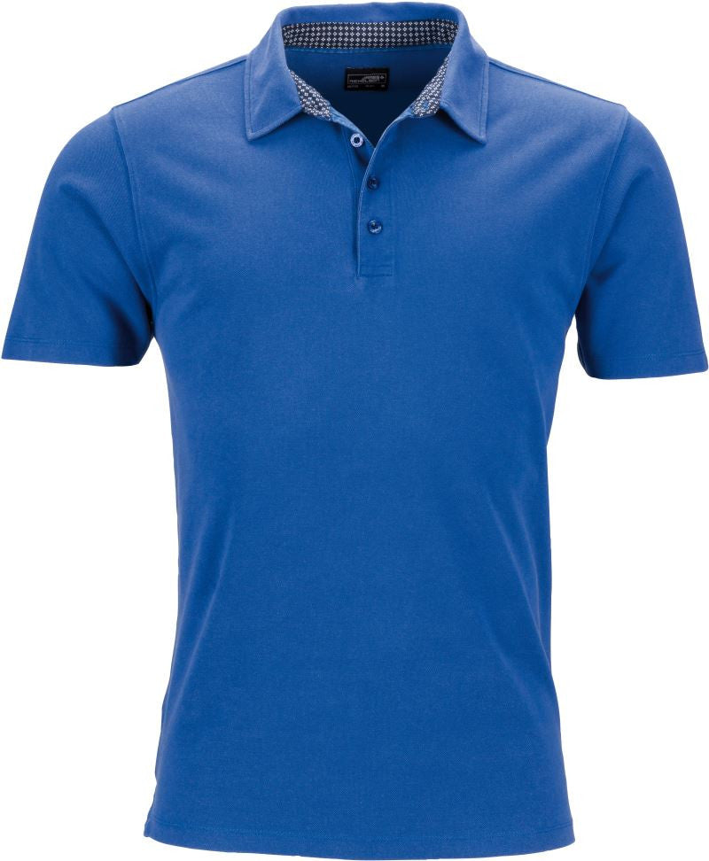 James et Nicholson | JN 712 Polo en piqué pour homme avec garniture sur le col