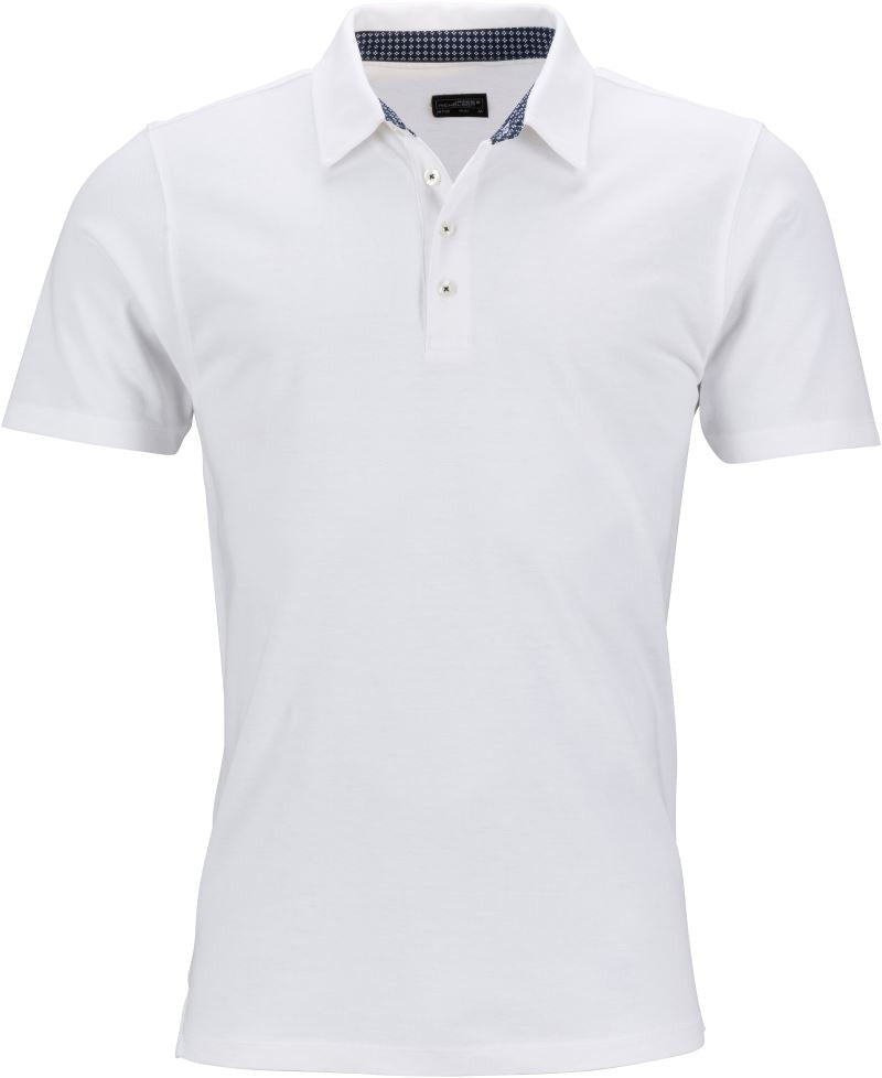 James et Nicholson | JN 712 Polo en piqué pour homme avec garniture sur le col