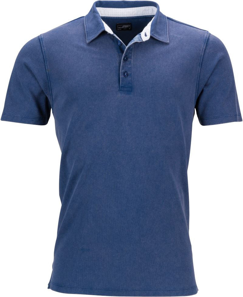 James et Nicholson | JN 712 Polo en piqué pour homme avec garniture sur le col