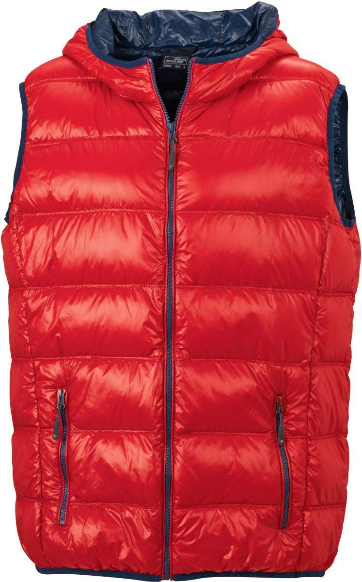 James & Nicholson | JN 1062 Lightweight Men's Down Hooded Bodywarmer