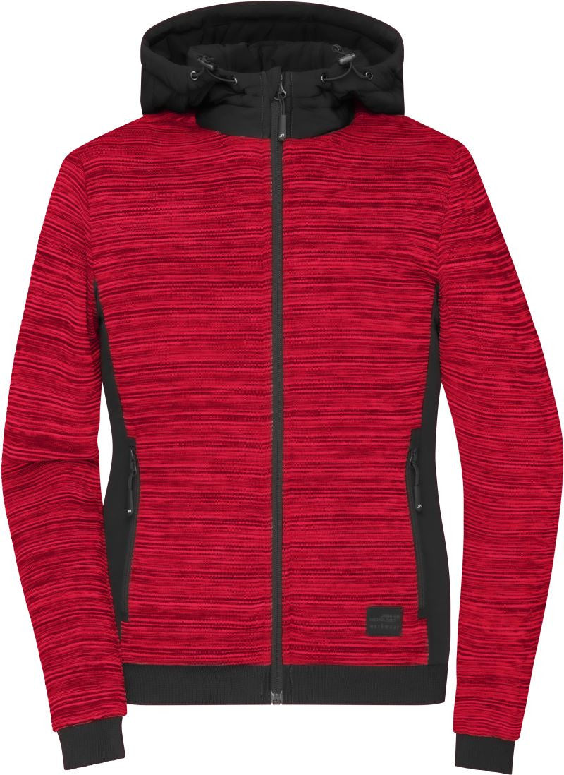 James & Nicholson | JN 1843 Ladies' Padded Hybrid Knitted Fleece Jacket