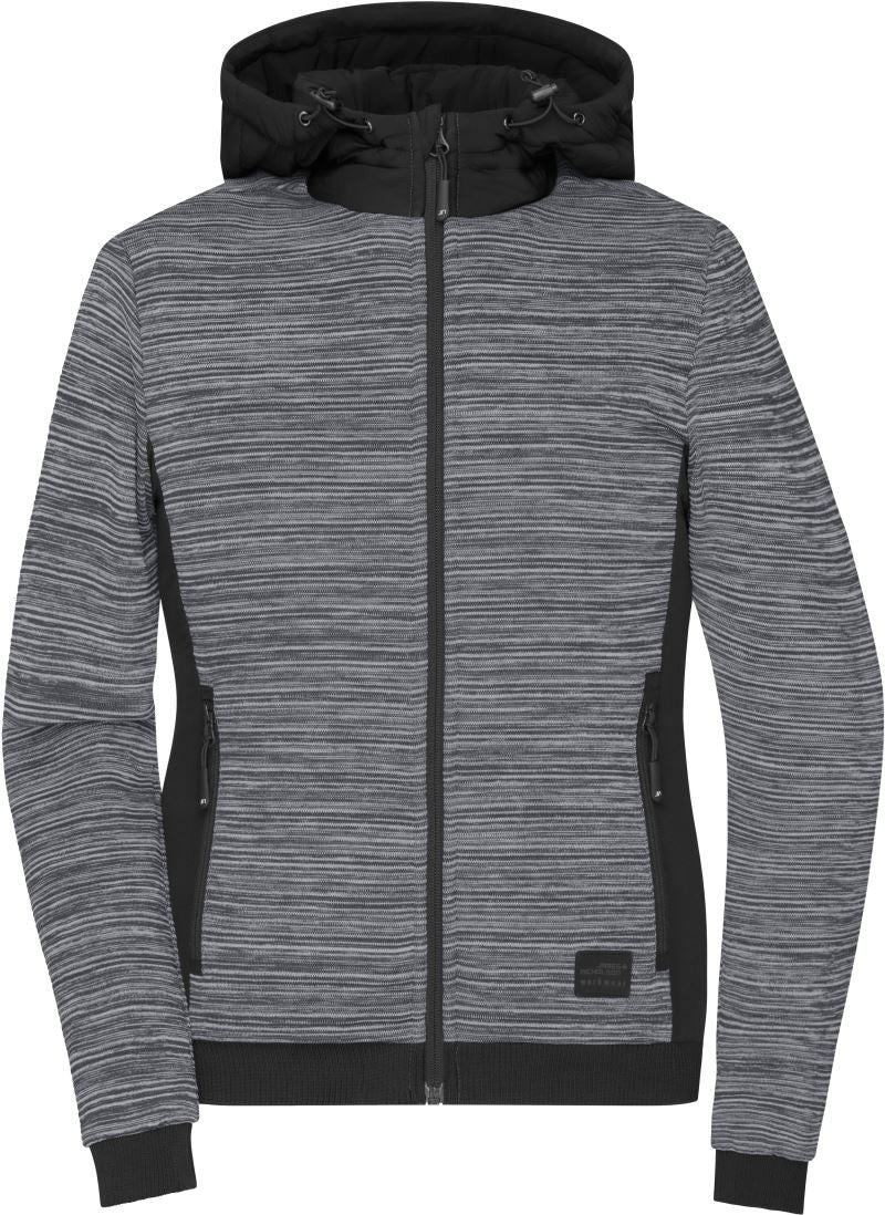 James & Nicholson | JN 1843 Ladies' Padded Hybrid Knitted Fleece Jacket