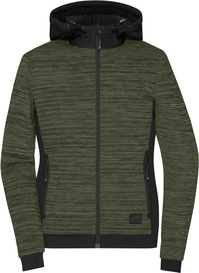 James & Nicholson | JN 1843 Ladies' Padded Hybrid Knitted Fleece Jacket