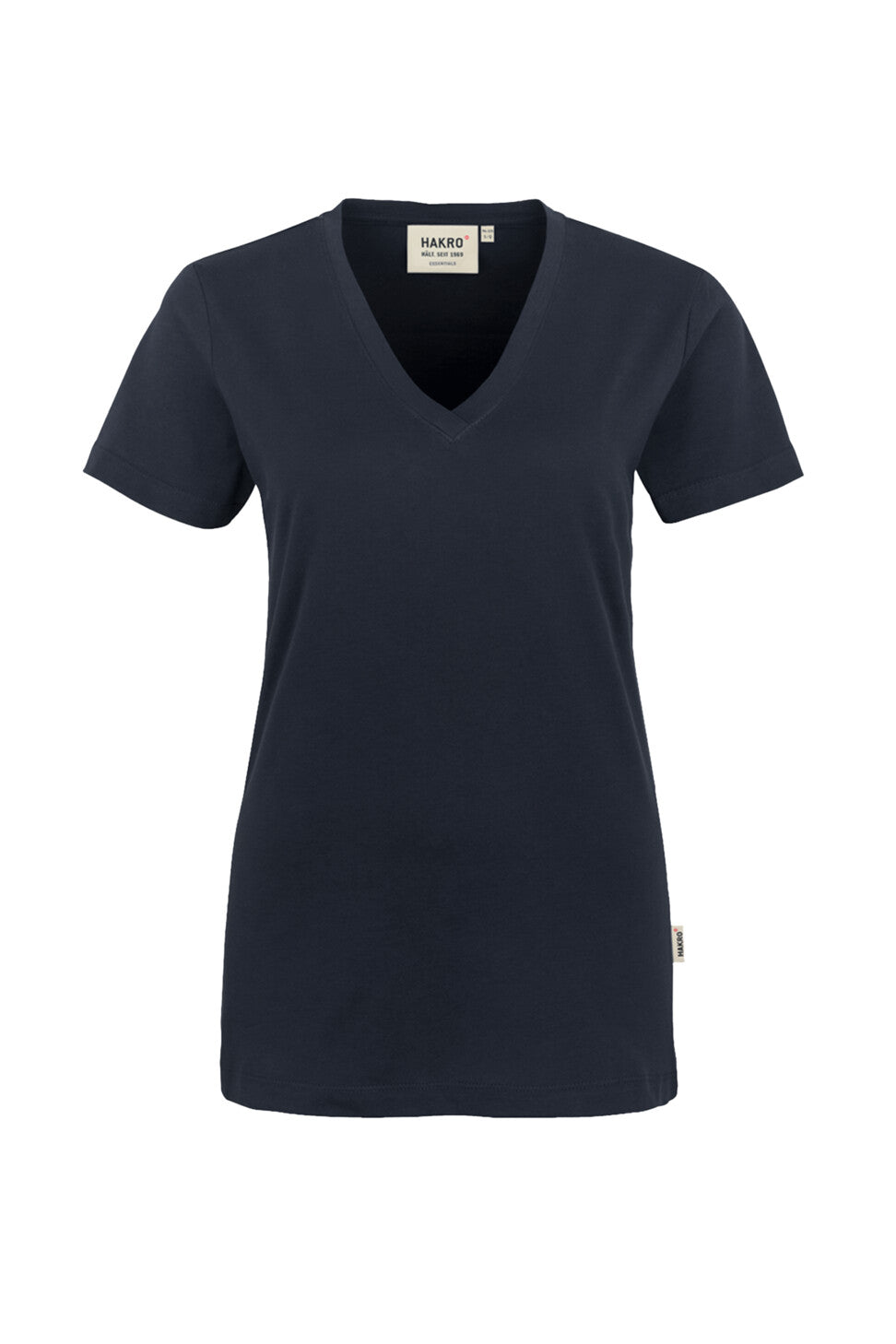 HAKRO LADIES V-NECK SHIRT CLASSIC (NO.126) (PART 1 XS-6XL)