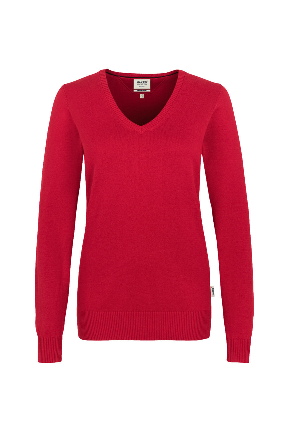 HAKRO PULL À COL EN V POUR FEMMES EN COTON PREMIUM (NO.133)