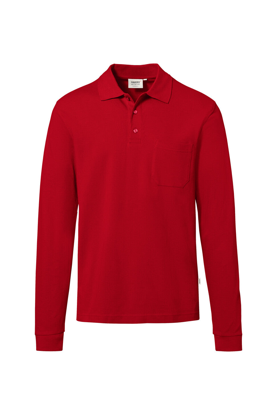 HAKRO HOMME À MANCHES LONGUES POCHE POLO HAUT (NO.809)