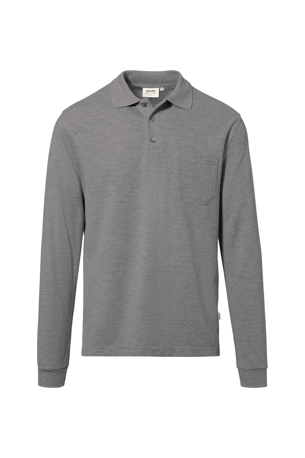 HAKRO HOMME À MANCHES LONGUES POCHE POLO HAUT (NO.809)