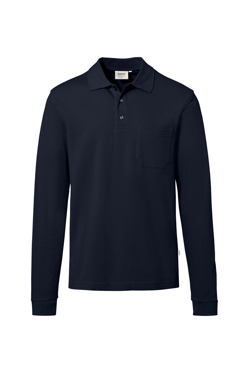 HAKRO HOMME À MANCHES LONGUES POCHE POLO HAUT (NO.809)