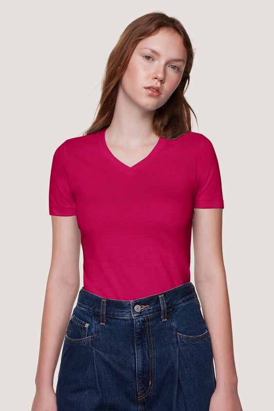 HAKRO CHEMISE À COL EN V POUR FEMMES CLASSIQUE (NO.126) (PARTIE 2 XS-3XL)