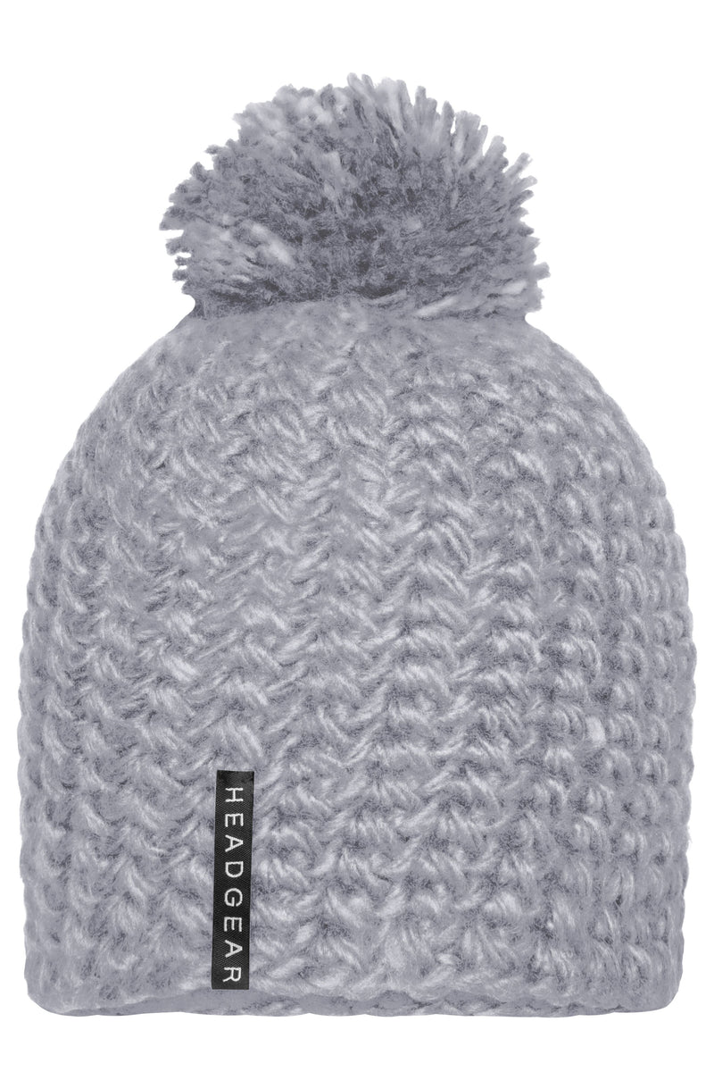 Myrtle Beach | MB 7939 Unicoloured Crocheted Cap with Pompon