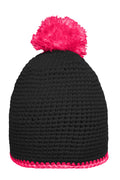 Myrtle Beach | MB 7964 Pompon Hat with Contrast Stripe