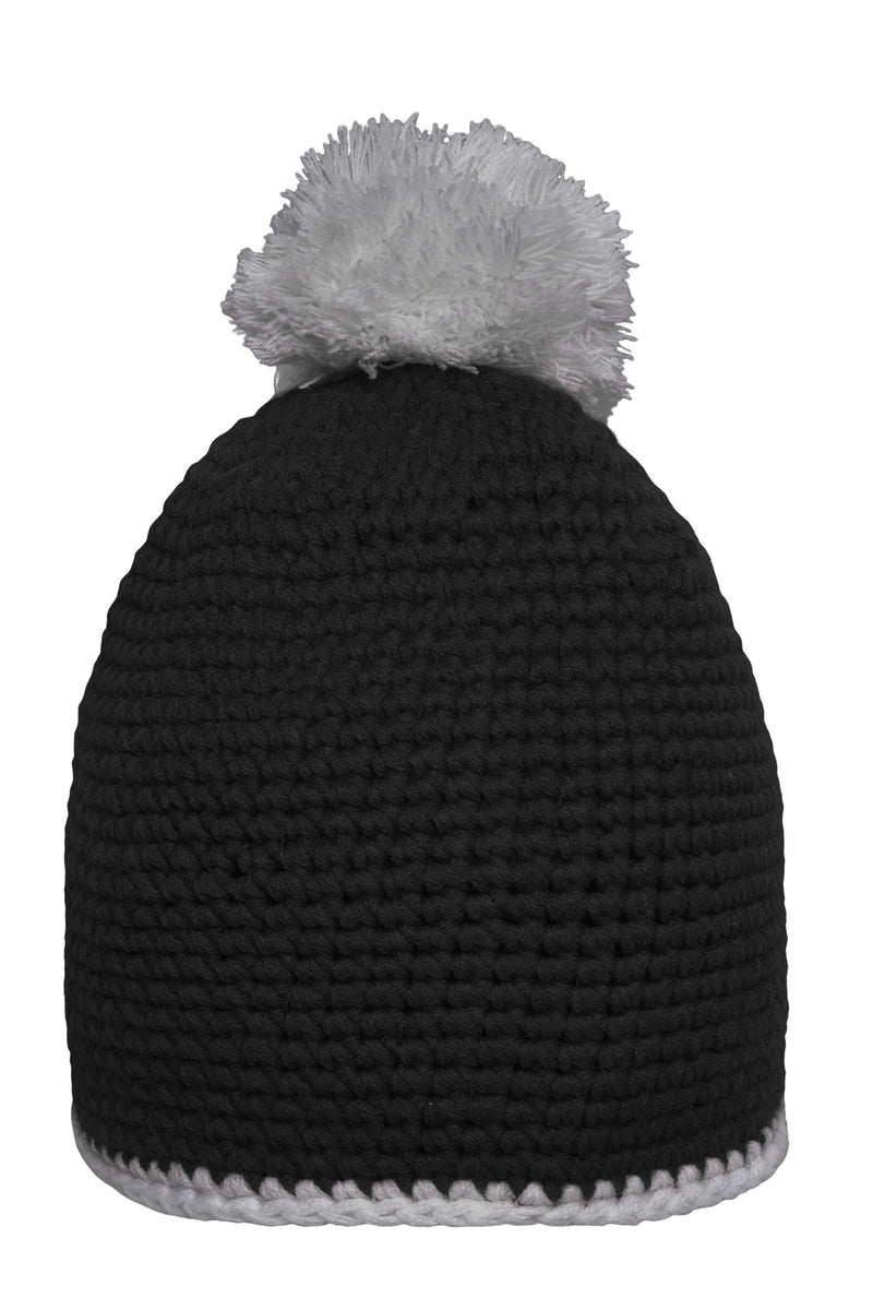 Myrtle Beach | MB 7964 Pompon Hat with Contrast Stripe