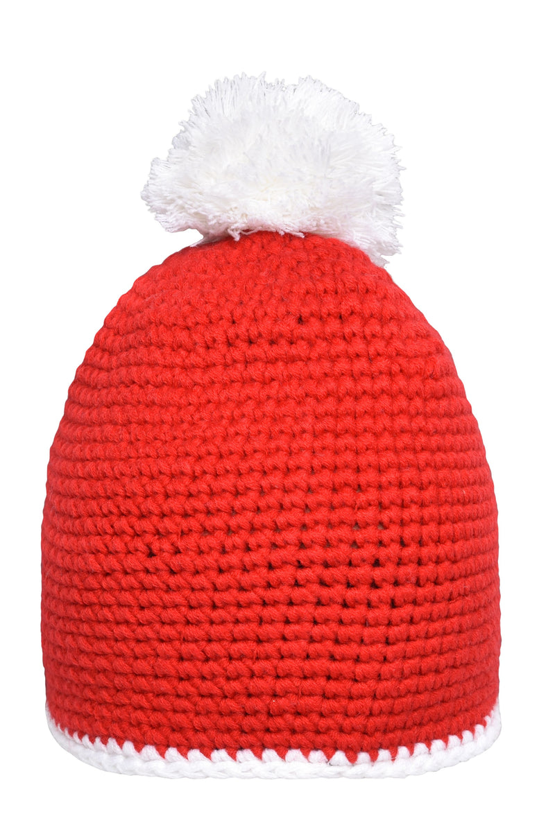 Myrtle Beach | MB 7964 Pompon Hat with Contrast Stripe