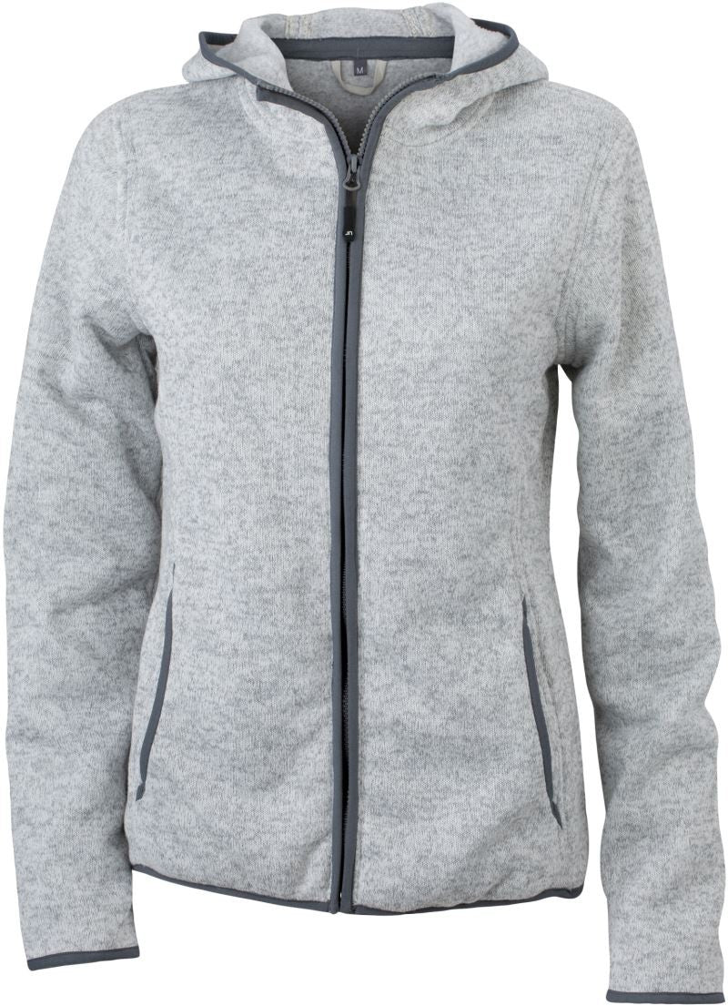 James & Nicholson | JN 588 Ladies' Knitted Fleece Hooded Jacket