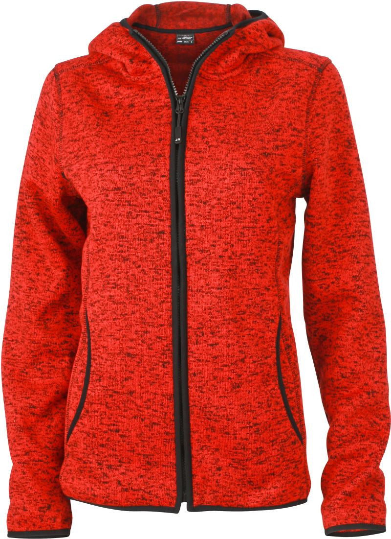 James & Nicholson | JN 588 Ladies' Knitted Fleece Hooded Jacket