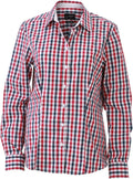 James et Nicholson | JN 616 Popeline Plaid Blouse manches longues