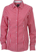 James & Nicholson | JN 616 Ladies Poplin Plaid Blouse long-sleeve