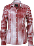 James & Nicholson | JN 616 Ladies Poplin Plaid Blouse long-sleeve