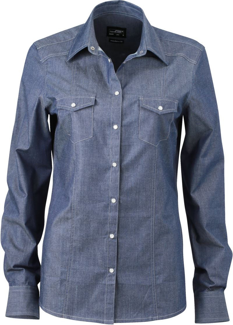 James & Nicholson | JN 628 Ladies Denim Blouse