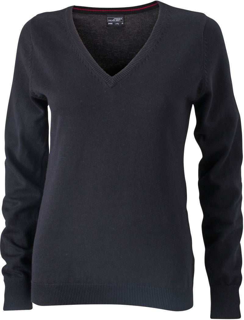 James & Nicholson | JN 658 Ladies' V-Neck Pullover