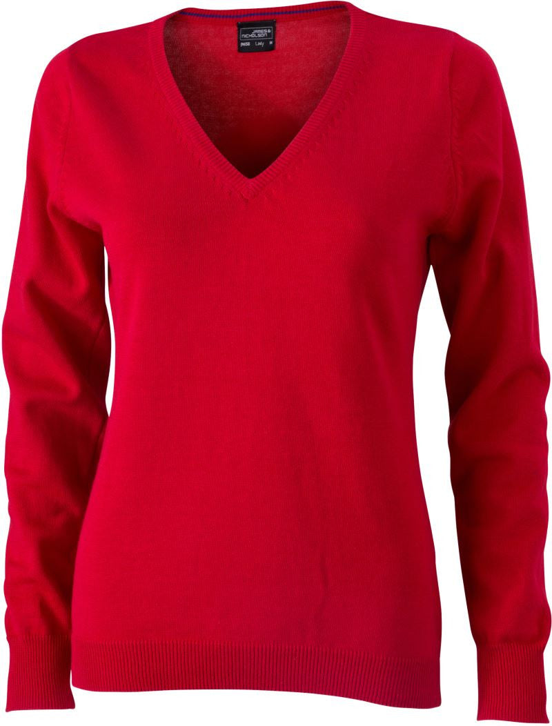 James & Nicholson | JN 658 Ladies' V-Neck Pullover