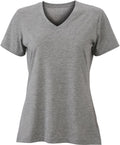 James & Nicholson | JN 973 Ladies' V-Neck Melange T-Shirt