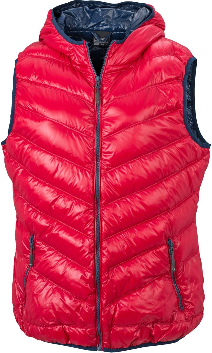 James & Nicholson | JN 1061 Lightweight Ladies' Down Hooded Bodywarmer