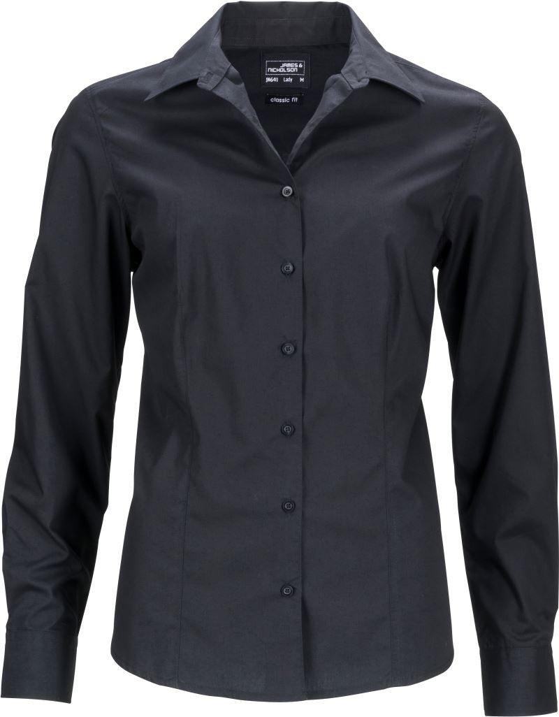 James et Nicholson | JN 641 Popeline Business Blouse manches longues