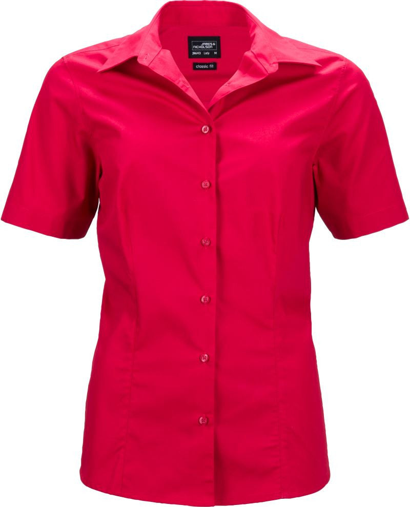 James et Nicholson | JN 643 Popeline Business Blouse manches courtes