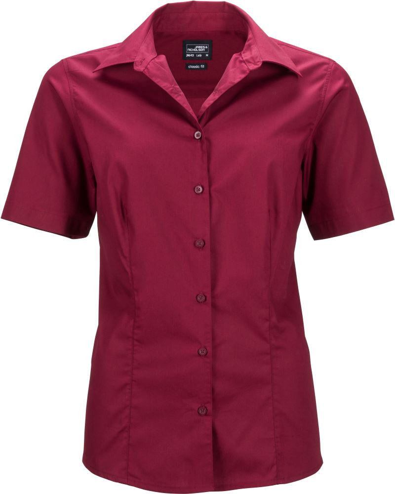James et Nicholson | JN 643 Popeline Business Blouse manches courtes