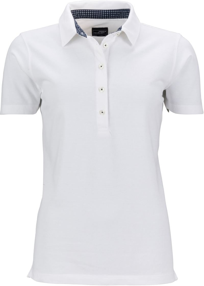 James & Nicholson | JN 711 Ladies' Piqué Polo with Trimming on Collar Band