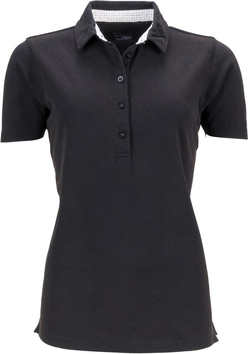 James & Nicholson | JN 711 Ladies' Piqué Polo with Trimming on Collar Band