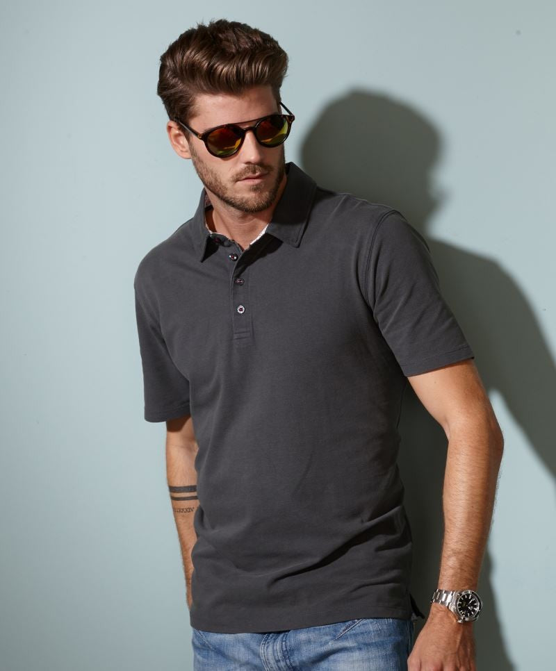 James & Nicholson | JN 712 Men's Piqué Polo with Trimming on Collar Band