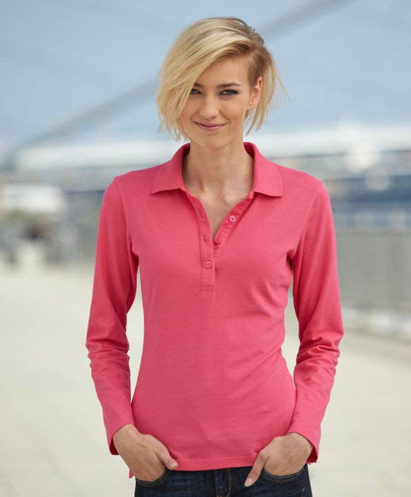 James & Nicholson | JN 180 Ladies' Stretch Piqué Polo long-sleeve