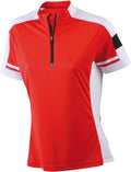 James & Nicholson | JN 451 Ladies' Bike Shirt with 1/2 Zip