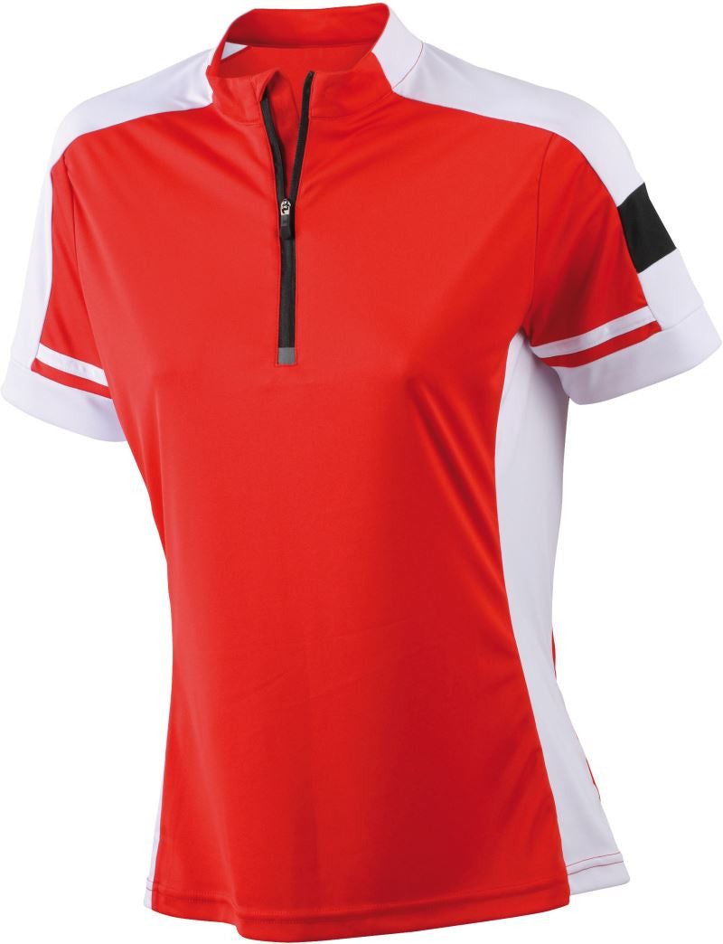 James & Nicholson | JN 451 Ladies' Bike Shirt with 1/2 Zip