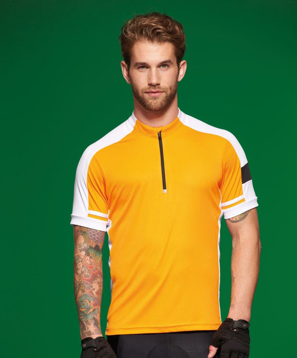 James et Nicholson | JN 452 Chemise de vélo pour homme avec 1/2 zip