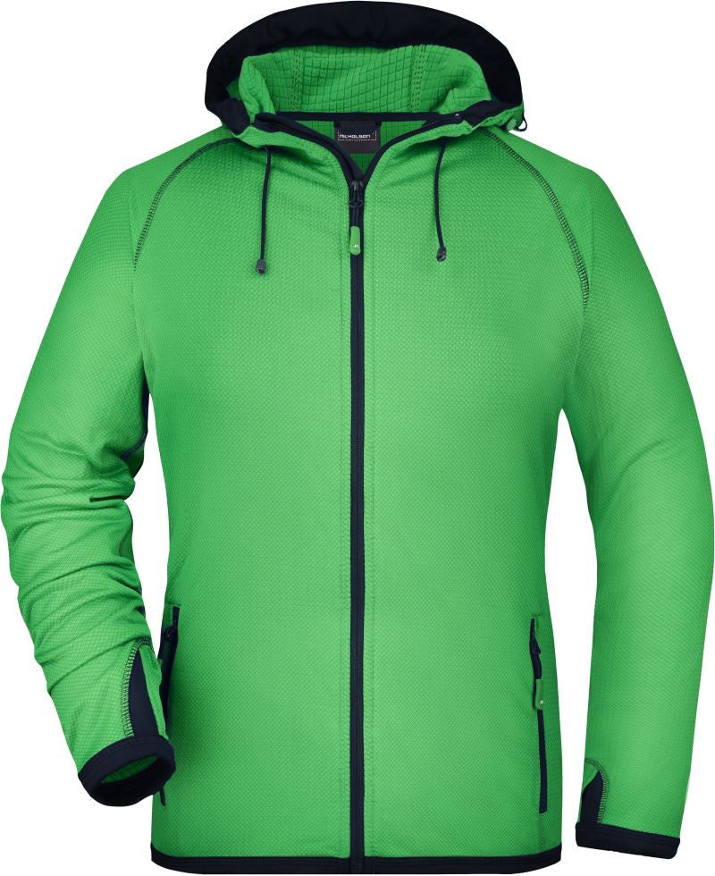James et Nicholson | JN 570 Veste polaire à capuche pour femme avec motif losanges