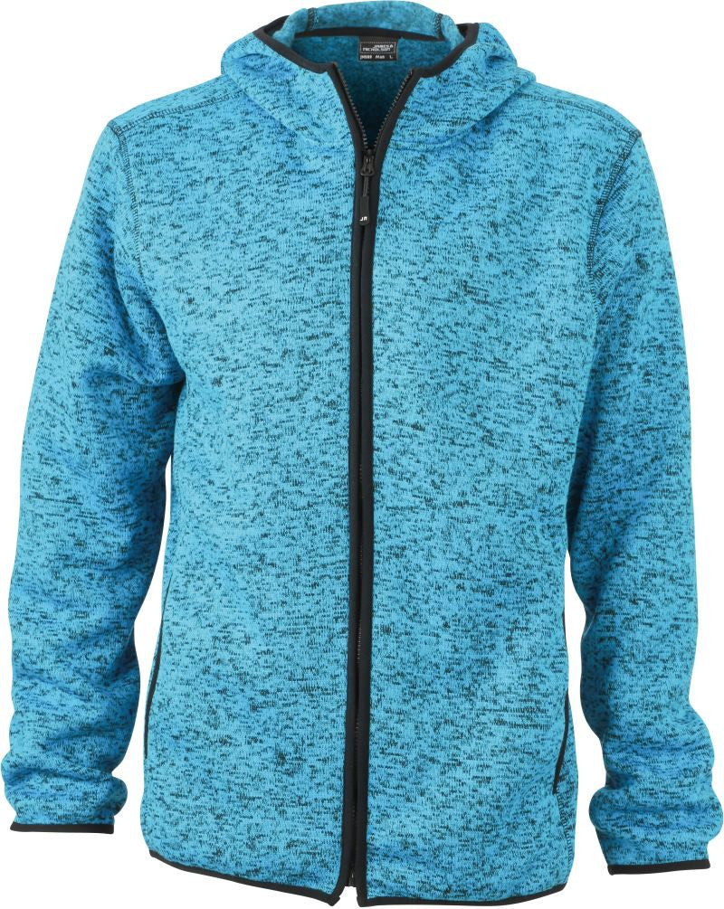 James & Nicholson | JN 589 Men's Knitted Fleece Hooded Jacket