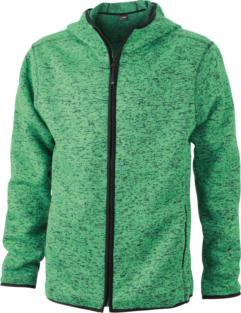 James & Nicholson | JN 589 Men's Knitted Fleece Hooded Jacket