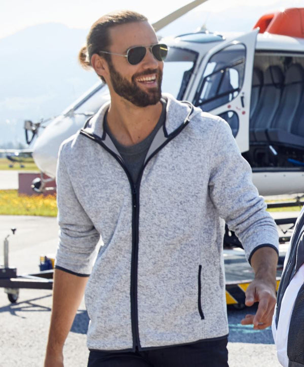 James & Nicholson | JN 589 Men's Knitted Fleece Hooded Jacket