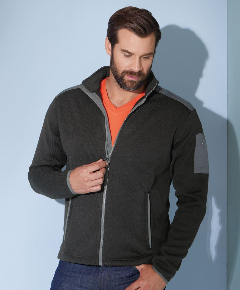 James & Nicholson | JN 591 Men's Knitted Fleece Jacket