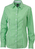 James et Nicholson | JN 616 Popeline Plaid Blouse manches longues