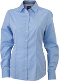 James & Nicholson | JN 618 Ladies Poplin Blouse with Checked Insets