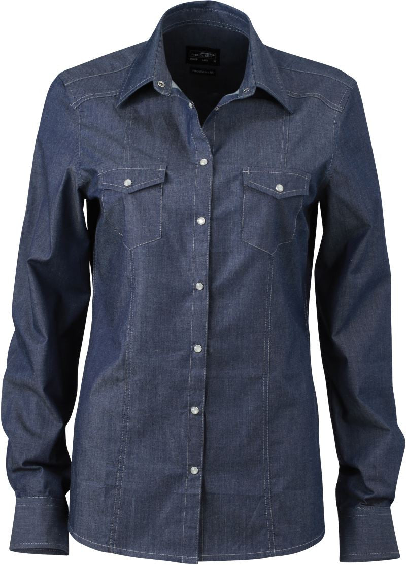 James & Nicholson | JN 628 Ladies Denim Blouse