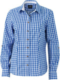 James & Nicholson | JN 637 Ladies Poplin Checkered Traditional Blouse