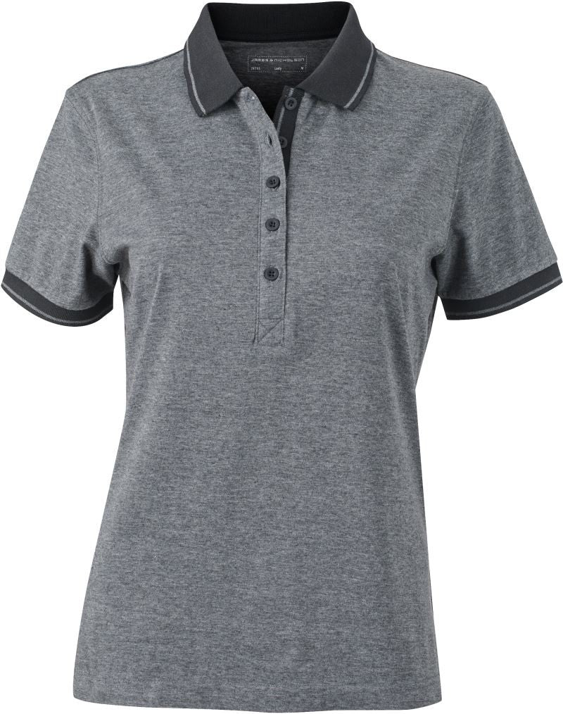 James & Nicholson | JN 705 Ladies' Jersey Melange Polo