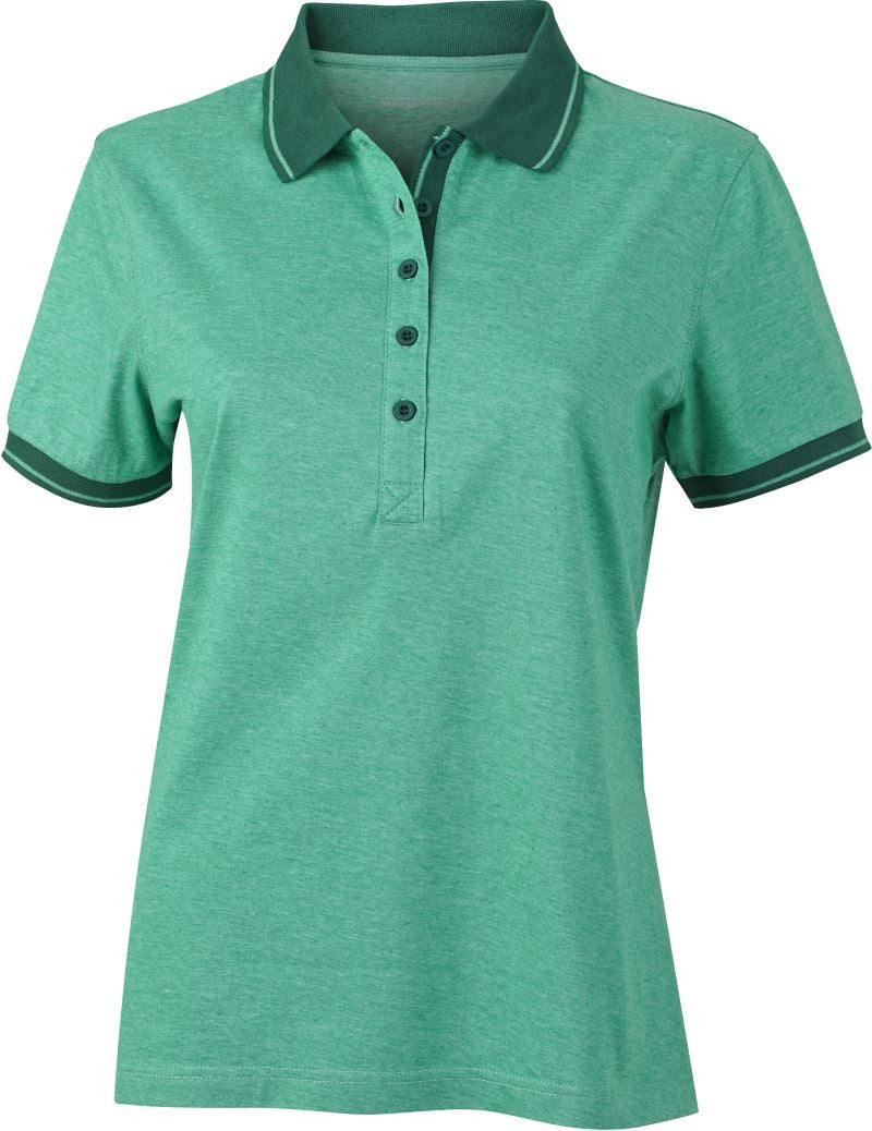 James & Nicholson | JN 705 Ladies' Jersey Melange Polo