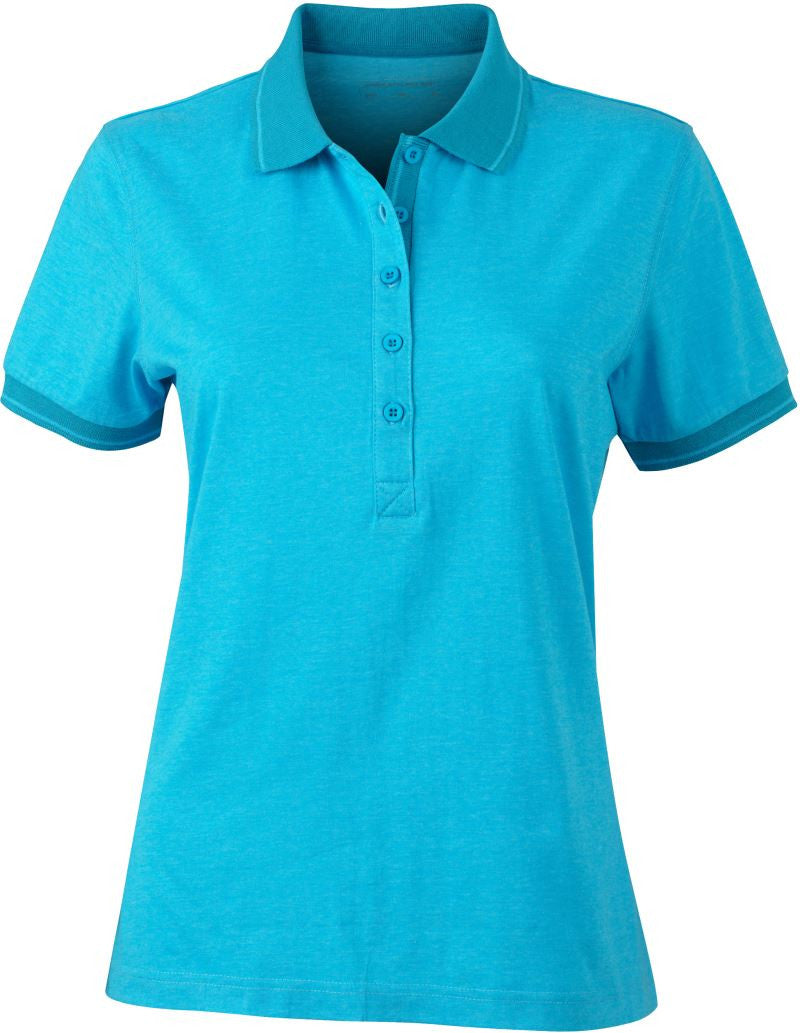 James & Nicholson | JN 705 Ladies' Jersey Melange Polo